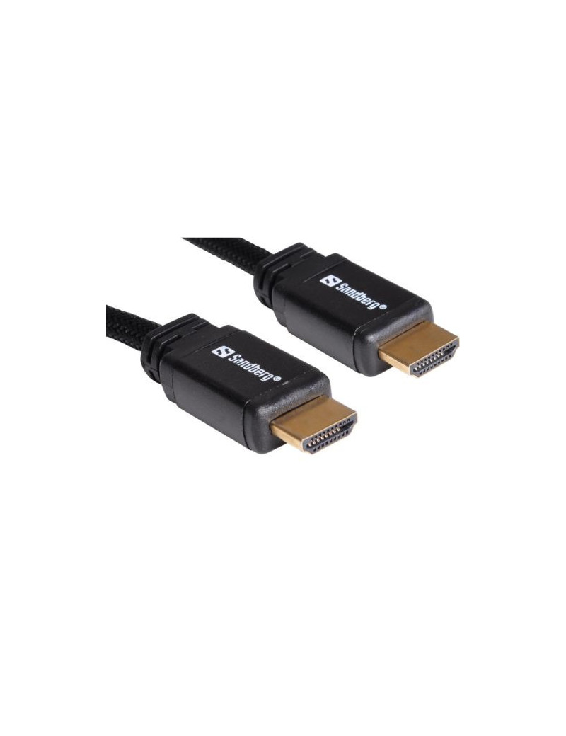 Sandberg HDMI 2.0 Cable  1 Metre  Ultra High Speed  4K Res  5 Year Warranty