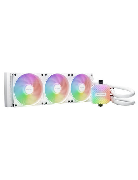 Be Quiet! Light Loop 360mm ARGB Liquid CPU Cooler  3x Light Wings LX PWM Fans  ARGB Cooling Block  ARGB-PWM-Hub  White