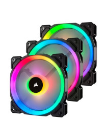 Corsair LL120 12cm PWM RGB Case Fans (3 Pack)  16 LED RGB Dual Light Loop  Hydraulic Bearing  Lighting Node PRO Kit Included