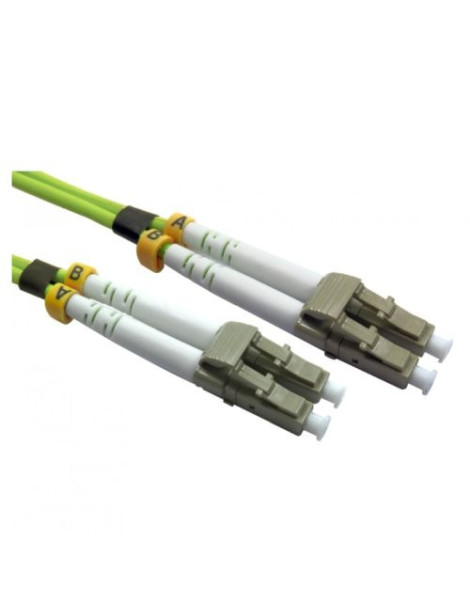 Spire OM5 LC-LC Multimode Fibre Optic Cable  2 Metres  Lime Green