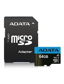 ADATA 64GB Premier Micro SDXC Card with SD Adapter  UHS-I Class 10  A1 App Performance  85MB/s