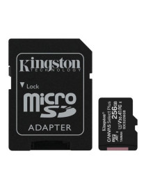 Kingston 256GB Canvas Select Plus Micro SDXC Card with SD Adapter  UHS-I Class 10  U3  A1 App Performance  100MB/s