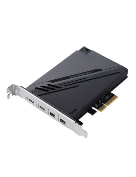 Asus ThunderboltEX 4 Card  PCI Express  2 x Thunderbolt 4 (USB-C)  2 x Mini DisplayPort In  TBT Header  USB 2.0 Header