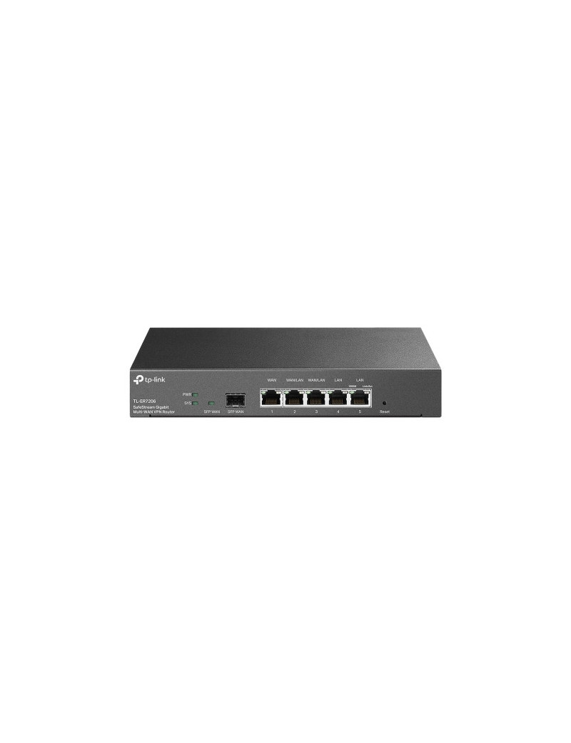 TP-LINK (TL-ER7206) SafeStream Gigabit Multi-WAN VPN Router  Omada SDN  5x GB LAN  Up to 4x WAN  SFP Port  Abundant Security Features