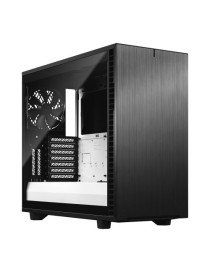 Fractal Design Define 7 (Black/White TG) Gaming Case w/ Clear Glass Window  E-ATX  Multibracket  3 Fans  Fan Hub  Silence-optimized  USB-C