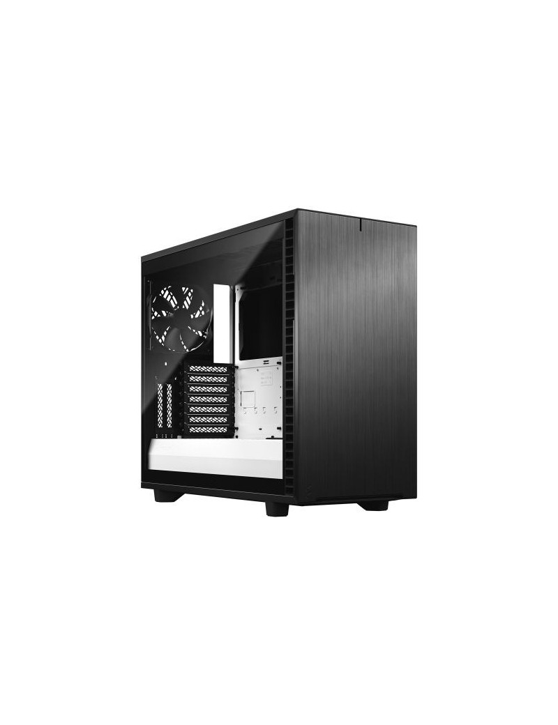 Fractal Design Define 7 (Black/White TG) Gaming Case w/ Clear Glass Window  E-ATX  Multibracket  3 Fans  Fan Hub  Silence-optimized  USB-C