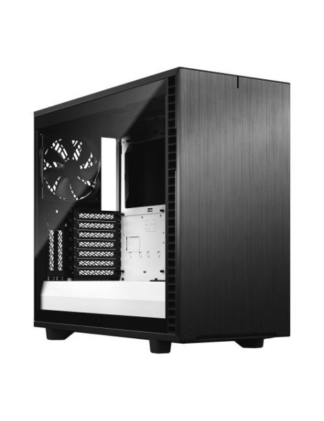 Fractal Design Define 7 (Black/White TG) Gaming Case w/ Clear Glass Window  E-ATX  Multibracket  3 Fans  Fan Hub  Silence-optimized  USB-C