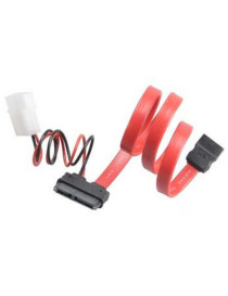 Akasa SATA Cable For Slimline Opticals  SATA+Molex to Mini SATA Power & Data  40cm