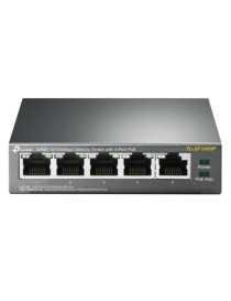 TP-LINK (TL-SF1005P) 5-Port 10/100 Unmanaged Desktop Switch  4 Port PoE  Steel Case