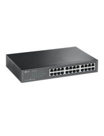 TP-LINK (TL-SF1024D) 24-Port 10/100 Unmanaged Desktop/Rackmount Switch  Steel Case