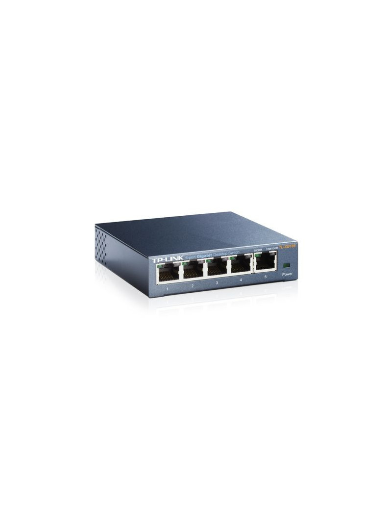 TP-LINK (TL-SG105) 5-Port Gigabit Unmanaged Desktop Switch  Steel Case