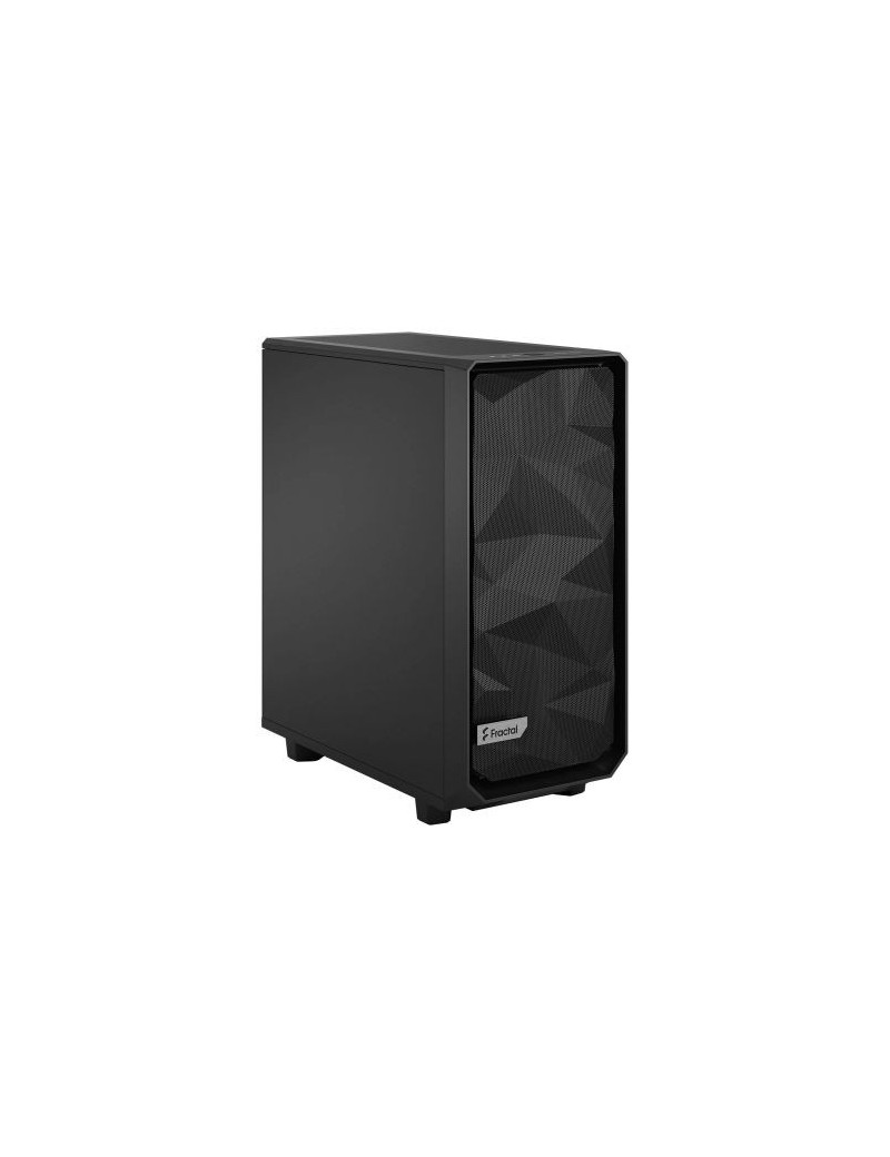 Fractal Design Meshify 2 Compact (Black Solid) Gaming Case  ATX  Angular Mesh Front  3 Fans  Detachable Front Filter  USB-C