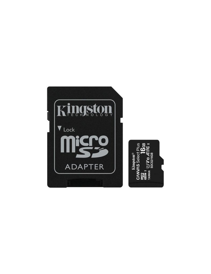 Kingston 32GB Canvas Select Plus Micro SD Card with SD Adapter  UHS-I Class 10  U1  A1 App Performance  100MB/s