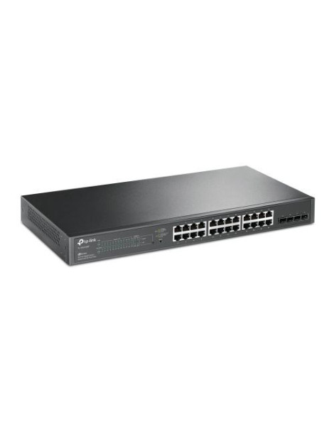 TP-LINK (TL-SG2428P) JetStream 28-Port Gigabit Smart Switch with 24-Port PoE+  4 GB SFP Slots  Rackmountable