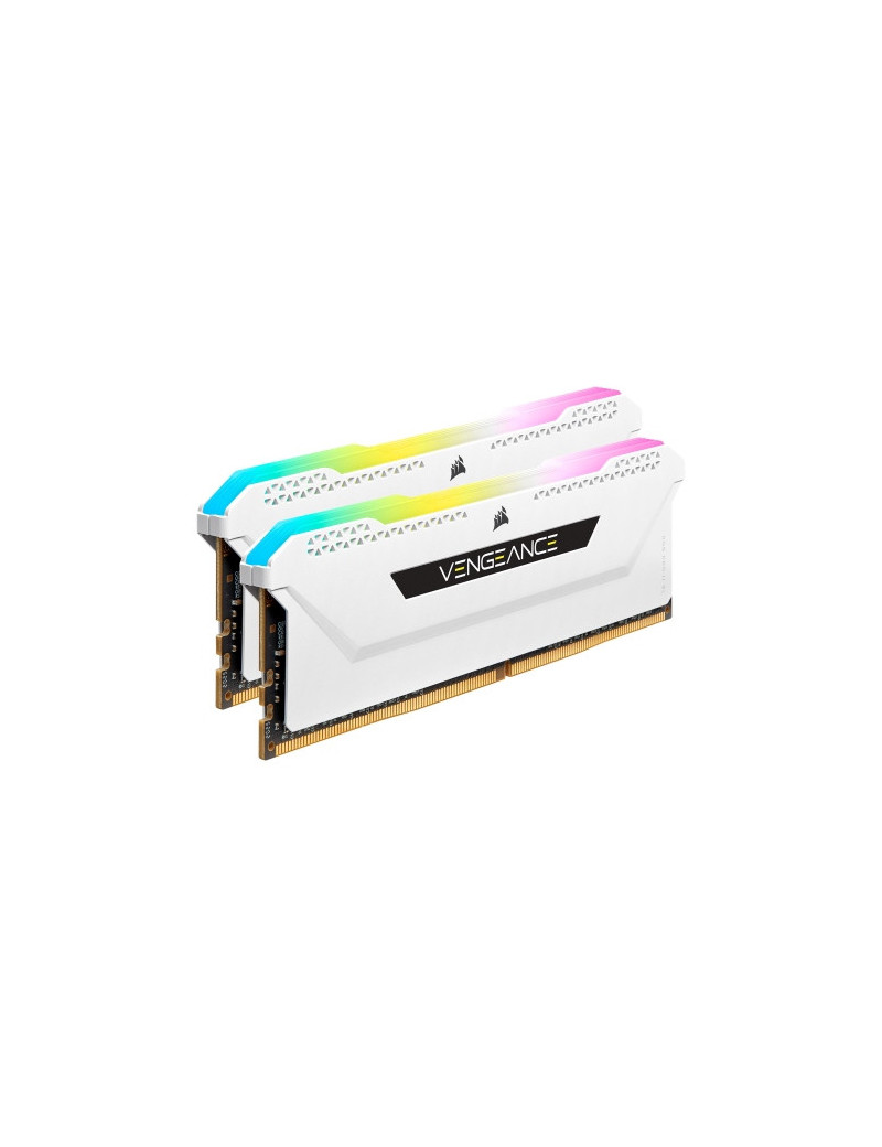 Corsair Vengeance RGB Pro SL 16GB Kit (2 x 8GB)  DDR4  3600MHz (PC4-28800)  CL18  XMP 2.0  White