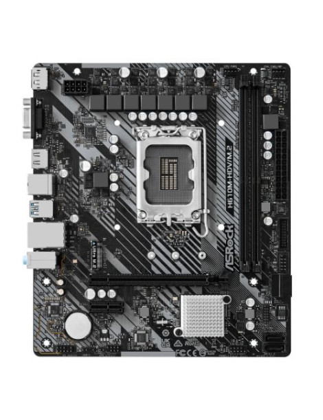 Asrock H610M-HDV/M.2 R2.0  Intel H610  1700  Micro ATX  2 DDR4  VGA  HDMI  DP  PCIe4  1x M.2