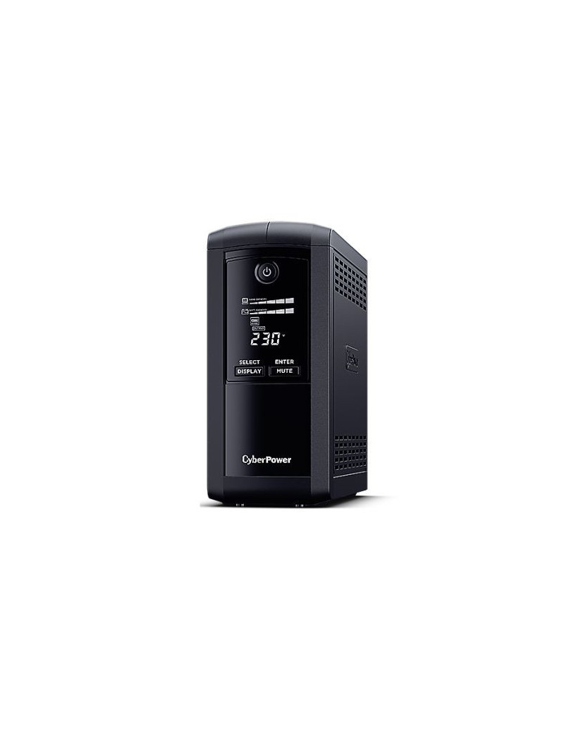 CyberPower Value Pro 1000VA Line Interactive Tower UPS  550W  LCD Display  6x IEC  AVR Energy Saving  1Gbps Ethernet