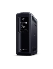 CyberPower Value Pro 1200VA Line Interactive Tower UPS  720W  LCD Display  8x IEC  AVR Energy Saving  1Gbps Ethernet