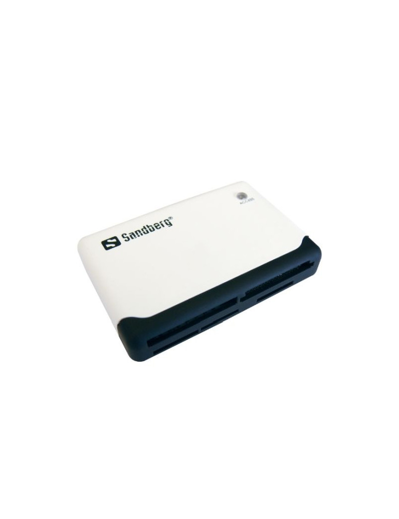 Sandberg (133-46) External Multi Card Reader  USB Powered  Black & White  5 Year Warranty