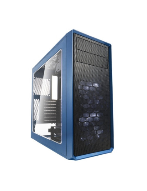 Fractal Design Focus G (Petrol Blue) Gaming Case w/ Clear Window  ATX  2 White LED Fans  Kensington Bracket  Filtered Front  Top & Base Air Intakes