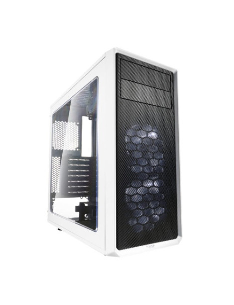 Fractal Design Focus G (White) Gaming Case w/ Clear Window  ATX  2 White LED Fans  Kensington Bracket  Filtered Front  Top & Base Air Intakes