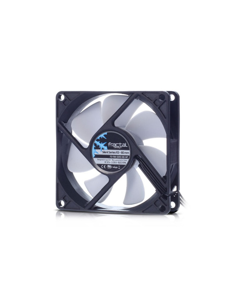 Fractal Design Silent Series R3 8cm Case Fan  7 Blades  Rifle Bearing  1600 RPM