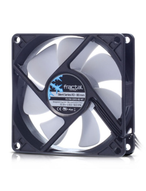 Fractal Design Silent Series R3 8cm Case Fan  7 Blades  Rifle Bearing  1600 RPM