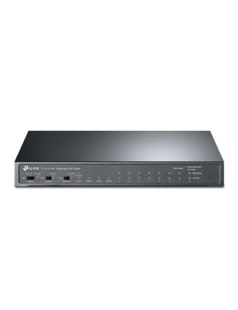 TP-LINK (TL-SL1311MP) 8-Port Unmanaged Desktop PoE+ Switch  8-Port 10/100Mbps + 2-Port Gigabit RJ45 & 1 Gigabit SFP