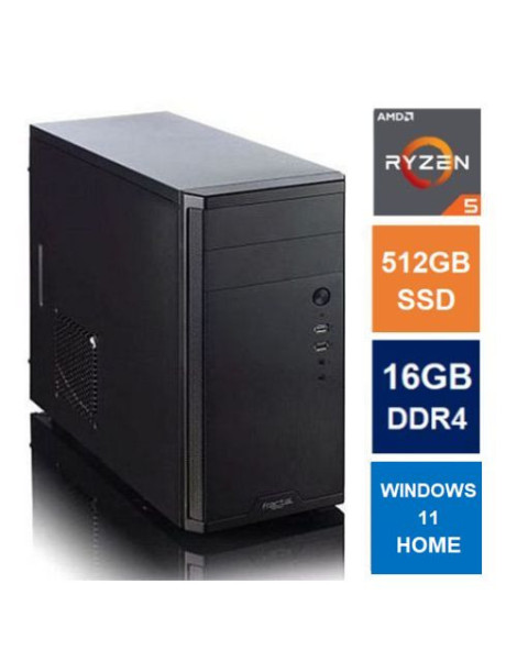 Spire MATX Tower PC  Vida Business Case  Ryzen 5 5600G  16GB 3200MHz  512GB SSD  Corsair 550W  No Optical  KB & Mouse  Windows 11 Home