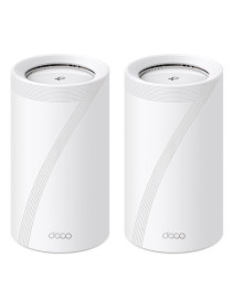 TP-LINK (DECO BE85) BE19000 Tri-Band Whole Home Mesh Wi-Fi 7 System  2 Pack  12-Stream  2x 10G Ports  Multi-Link Operation  Voice Control