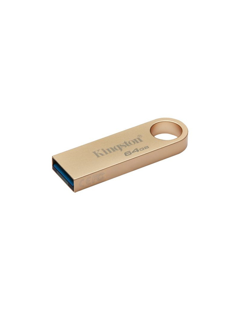 Kingston 64GB DataTraveler SE9 G3 Memory Pen  USB 3.2 Gen1 Type-A  Metal Gold Casing