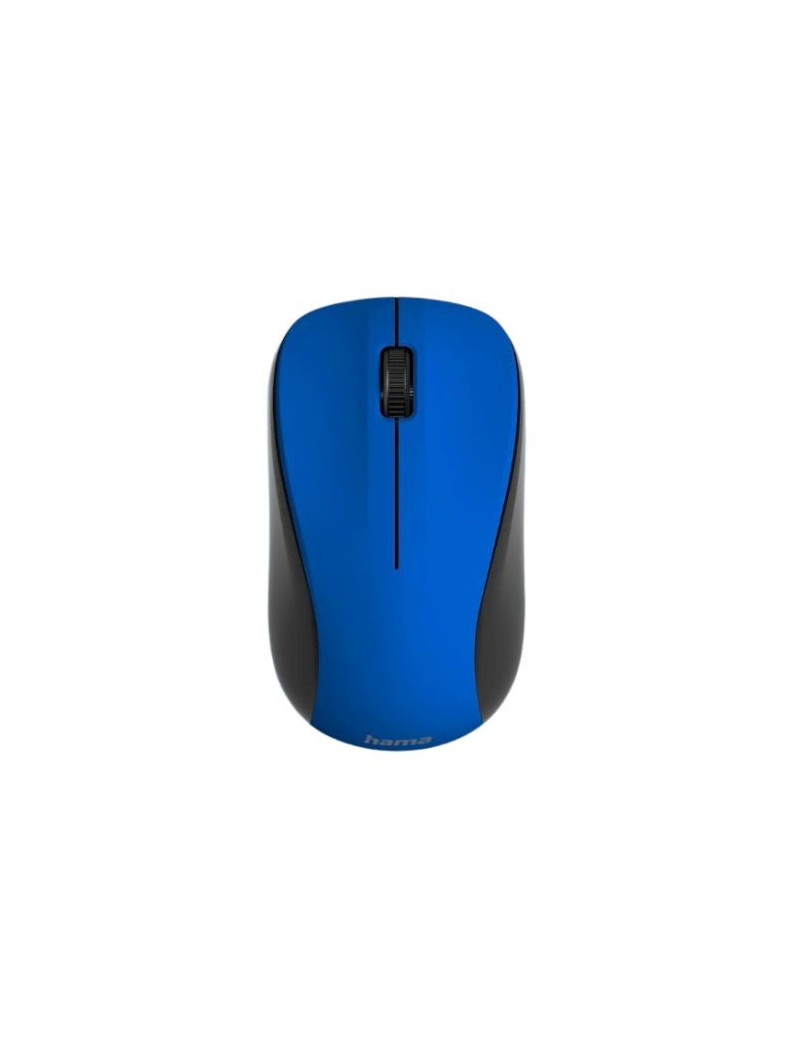 Hama MW-300 V2 Wireless Optical Mouse  3 Buttons  Quiet  Ambidextrous  Blue/Black