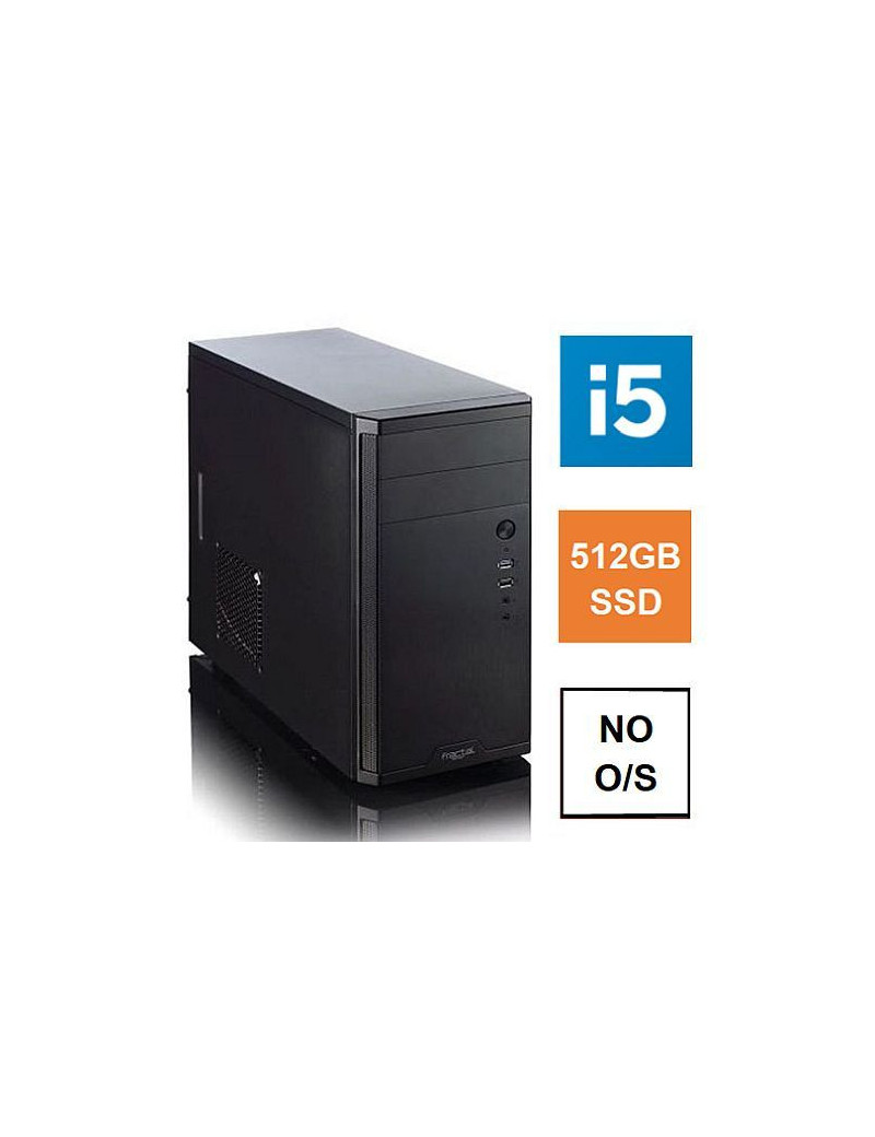 Spire MATX Tower PC  Vida Business Case  i5-12400  8GB 3200MHz  512GB SSD  Corsair 550W  No Optical  KB & Mouse  No Operating System