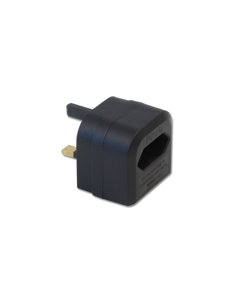 Lindy Euro Transformer to UK Adapter Plug  Black