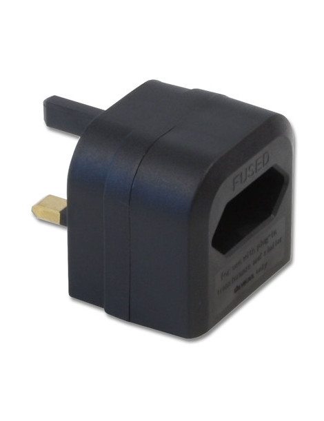 Lindy Euro Transformer to UK Adapter Plug  Black