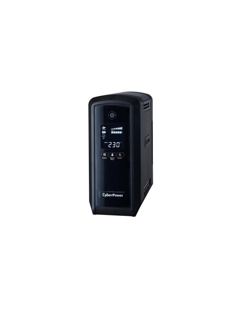 CyberPower PFC Sinewave 900VA Line Interactive Tower UPS  540W  LCD Display  2x UK Plug  4x IEC  AVR Energy Saving