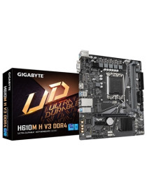 Gigabyte H610M H V3 DDR4 Ultra Durable Intel 1700 Socket Motherboard  Micro-ATX  2x DDR4 Slots  1x M.2 Socket  GbE LAN  1x D-Sub / 1x HDMI Port