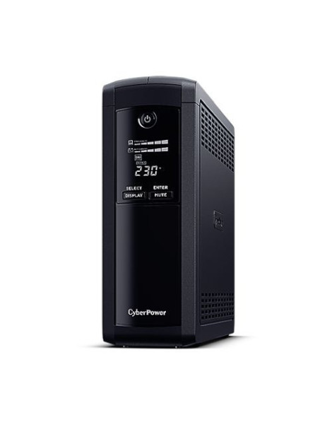 CyberPower Value Pro 1200VA Line Interactive Tower UPS  720W  LCD Display  8x IEC  AVR Energy Saving  1Gbps Ethernet