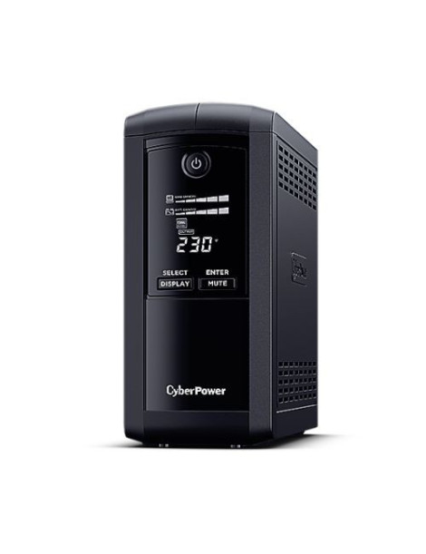 CyberPower Value Pro 700VA Line Interactive Tower UPS  390W  LCD Display  6x IEC  AVR Energy Saving  1Gbps Ethernet