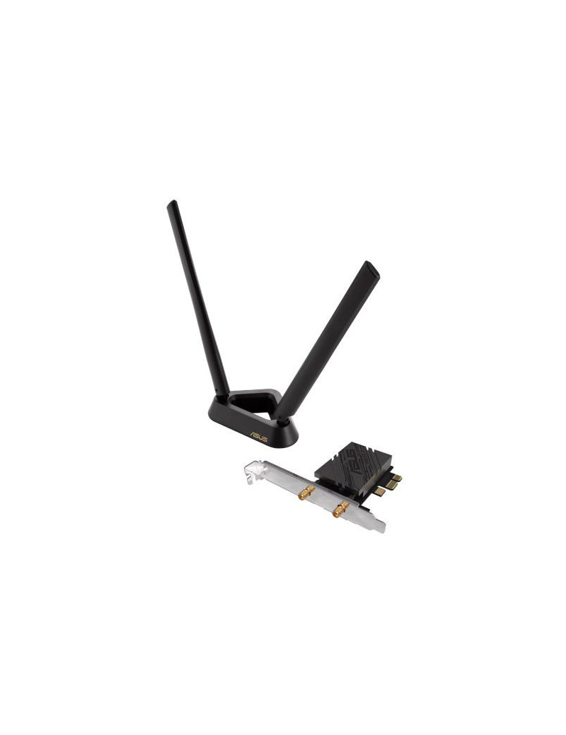 Asus (PCE-BE92BT) BE9400 Wi-Fi 7 Tri-Band PCI Express Adapter  Bluetooth 5.4  WPA3  External Base/Antennas