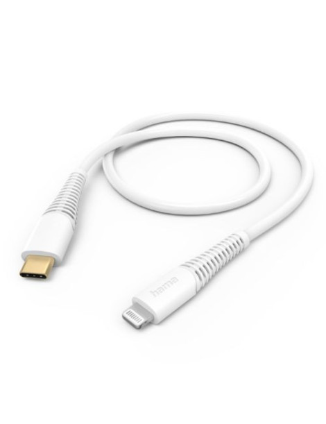 Hama Charging/Data USB-C to Lightning Cable  480Mbps  1.5 Metre  White