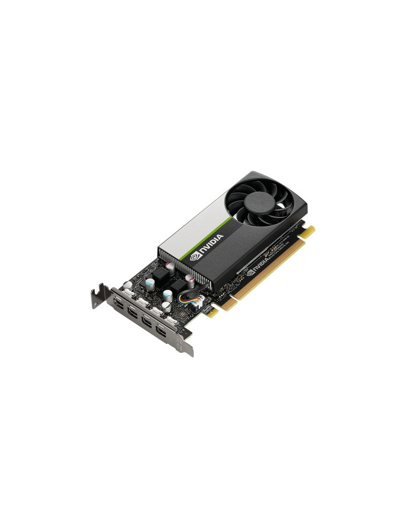 PNY T1000 Professional Graphics Card  8GB DDR6  896 Cores  4 miniDP 1.4 (4 x DP adapters)  Low Profile (Bracket Included)  Retail