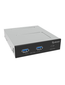 Akasa (AK-ICR-36) Internal 3.5“ Front USB Panel  1x USB 20Gbps Type-C  2x USB 5Gbps Type-A