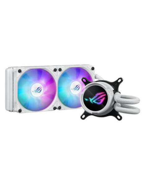 Asus ROG STRIX LC III 240 ARGB White Liquid CPU Cooler  240mm  7th Gen v2 Asetek Pump  ARGB Fans  Rotatable Water Block