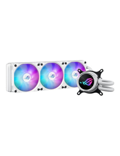 Asus ROG STRIX LC III 360 ARGB White Liquid CPU Cooler  360mm  7th Gen v2 Asetek Pump  ARGB Fans  Rotatable Water Block