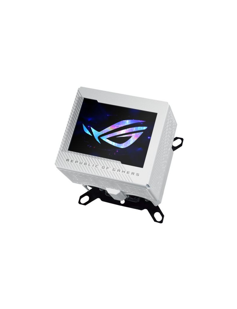 Asus ROG Ryujin III WB White Edition CPU Water Block  Full-Colour 3.5“ LCD Customisable Screen  Embedded VRM Fan