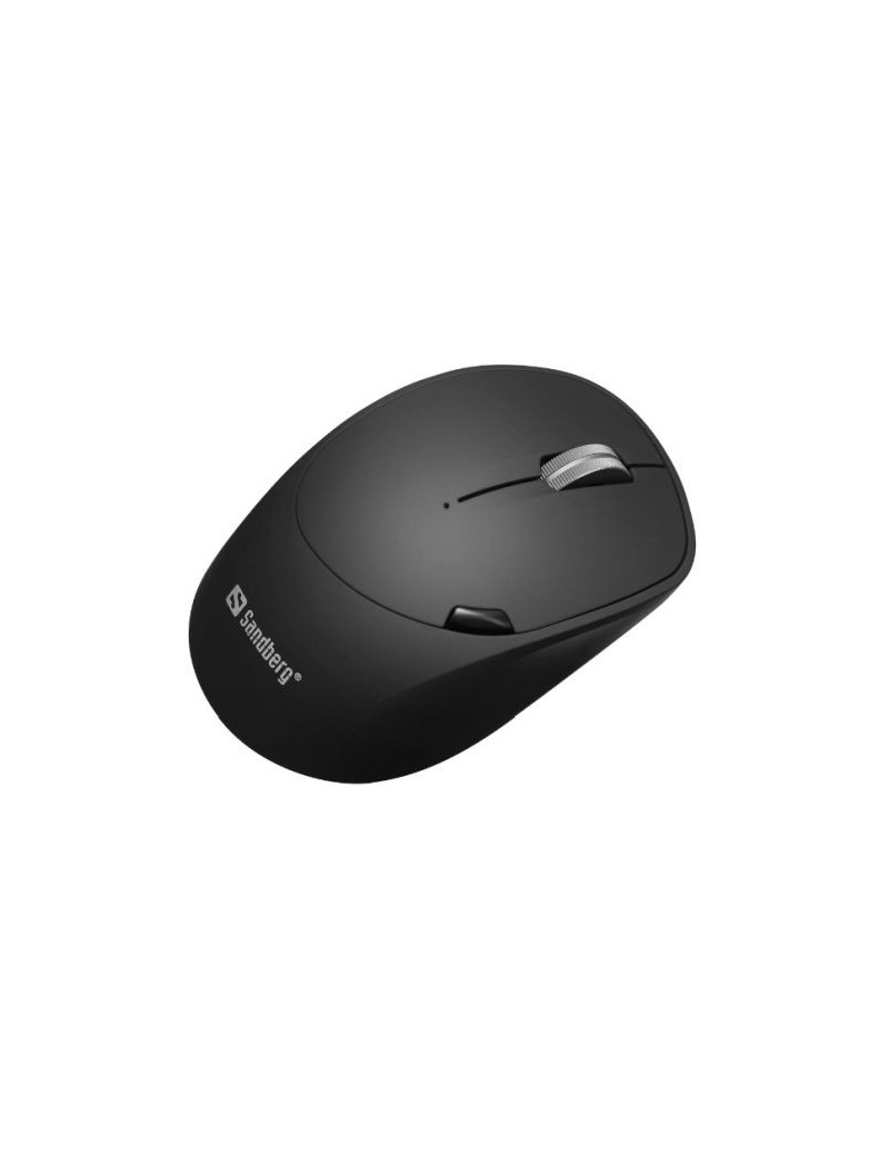 Sandberg (631-02) Wireless/Bluetooth Mouse Pro Recharge  1600 DPI  6 Buttons  Rechargeable Battery  Black  5 Year Warranty