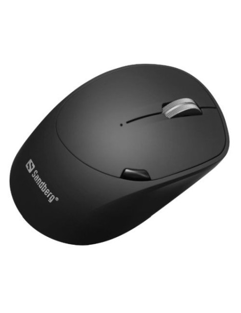 Sandberg (631-02) Wireless/Bluetooth Mouse Pro Recharge  1600 DPI  6 Buttons  Rechargeable Battery  Black  5 Year Warranty