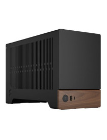 Fractal Design Terra Graphite SFF PC Case  Mini ITX  Walnut Front  Anodized Aluminium Exterior  322mm GPU Support  Requires SFX/SFX-L PSU  USB-C