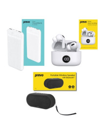 Prevo Travel & Holiday Entertainment Bundle with Active Noise Cancelling Earbuds  10000mAh Powerbank & Portable Wireless Speaker